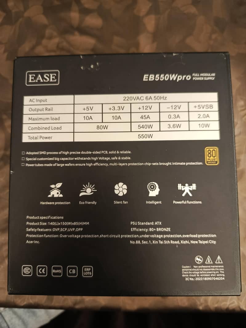 Ease EB550Wpro PSU 4