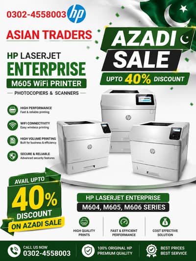 HP LaserJet Enterprise M605 WiFi Printer Photocopiers & Scanners Avail