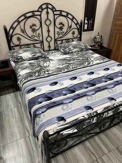 Iron bed with sofa