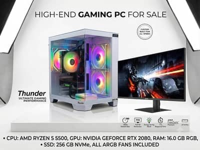 Gaming PC | Ryzen 5 5500 | RTX 2080 + Ease G24I18 24" 180Hz Monitor