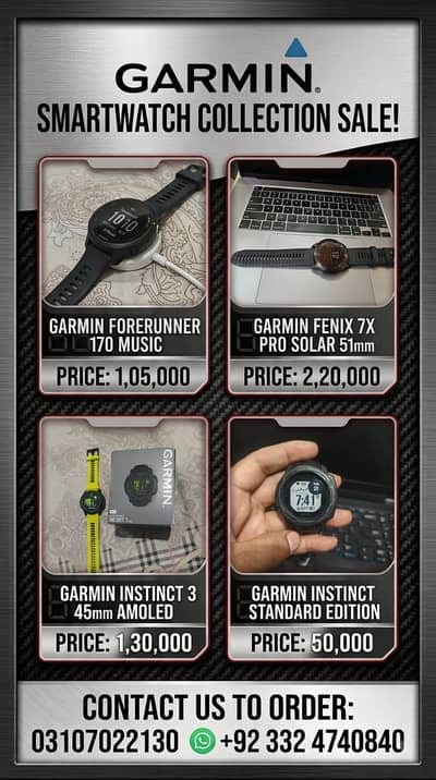 Garmin Sale/ GPS smart watches/​Premium Watches/​Limited Stock