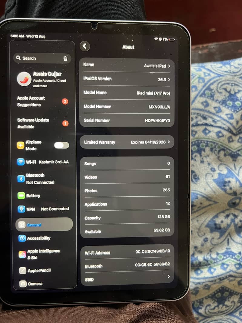 iPad mini 7 / A17 Pro 1
