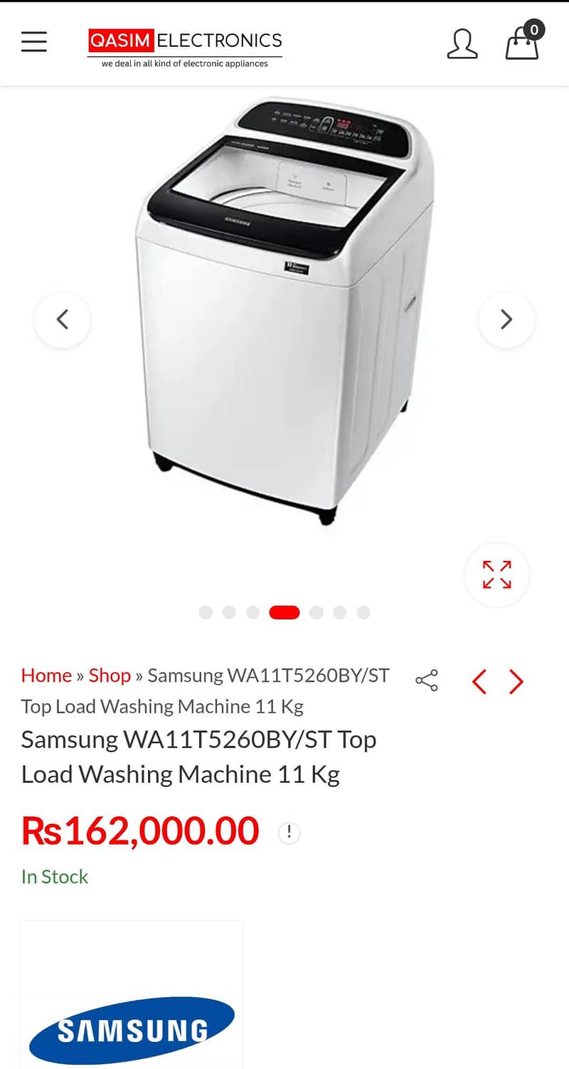 Samsung fully automatic washing machine 11kg 1