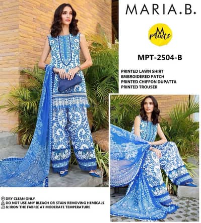 Maria. B 3pc Lawn Suit