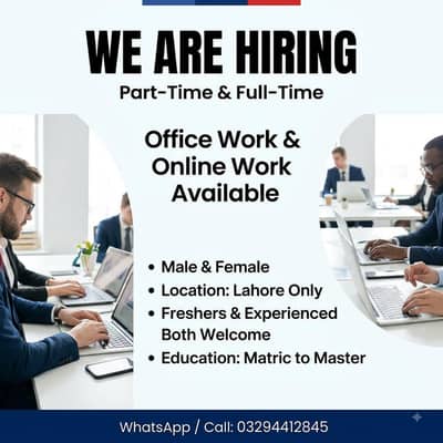 MALE AND FEMALE STAFF REQUIRED