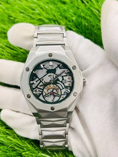Premium Skeleton Men's Watch | Stainless Steel Luxury Design