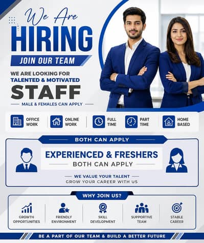 Hiring staff for online and offline work
