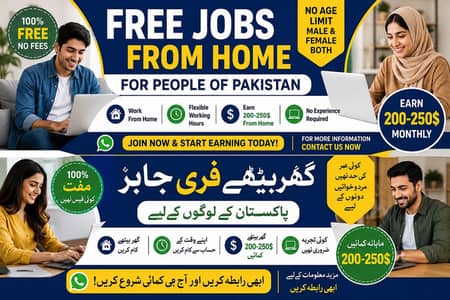 FREE Work From Home Jobs – Pakistan | Earn $200–250 Daily