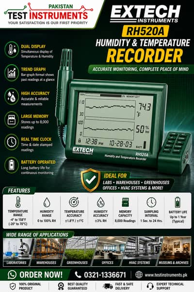 Extech RH520A Chart Recorder In Pakistan