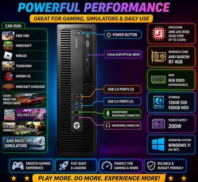 HP EliteDesk 705 G3 SFF | Gaming PC | call 03006820965