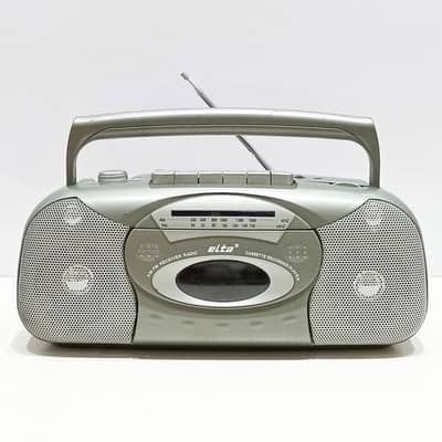 Vintage ELTA Germany Portable AM/FM Radio Cassette Recorder with Bass