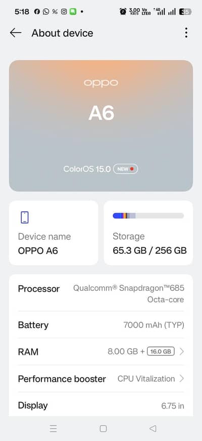 OPPO A6 8 256