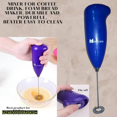 Mini Hand Beater for Coffee, Milk & Egg Whisking - Portable Mixer