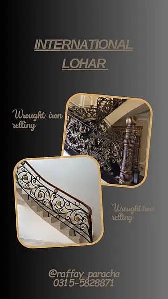 Iron & Steel railings- Laser cut designs- Balcony grills-Window Grills