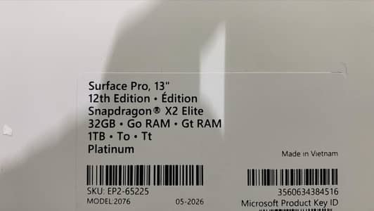 Surface Pro 13' 12th Edition