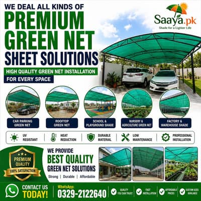 Car Parking Shade Sun Shade Green Net Shade Tensile Shade
