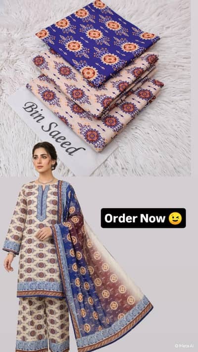Bin Saeed 3pc lawn suit