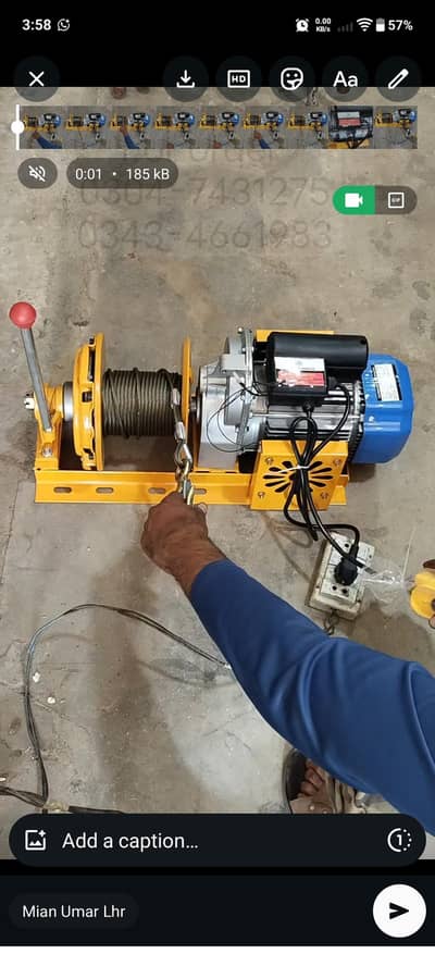 clutch winch 500-1000 kg Liver winch machine
