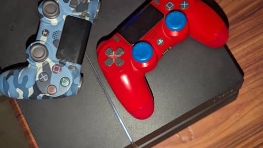 PS4 with controllers