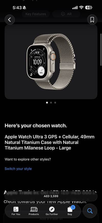Apple Watch Ultra 3 GPS + Cellular, 49mm