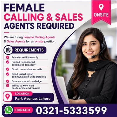 Female Calling Staff Required | Sales Agent | Female Jobs | Fresher