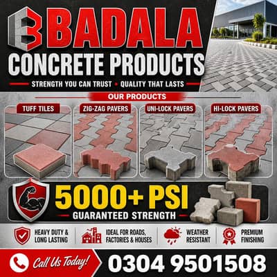 Tuff Tiles, Paver Blocks, Kerb Stones & Concrete Cobble – Manufacturer
