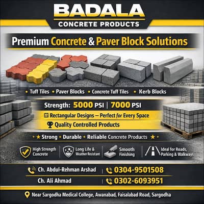 Tuff Tiles, Paver Blocks, Concrete Tuff Tiles, Kerb Stone, Kerb Stone