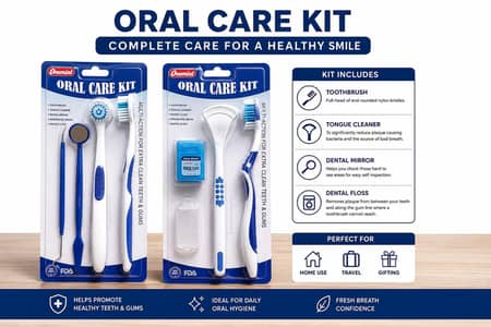 Oral Care Kit. . . oothbrush, Tongue Cleaner & Floss