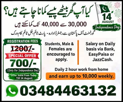 Work From Home Jobs in Pakistan | Daily Income Opportunity