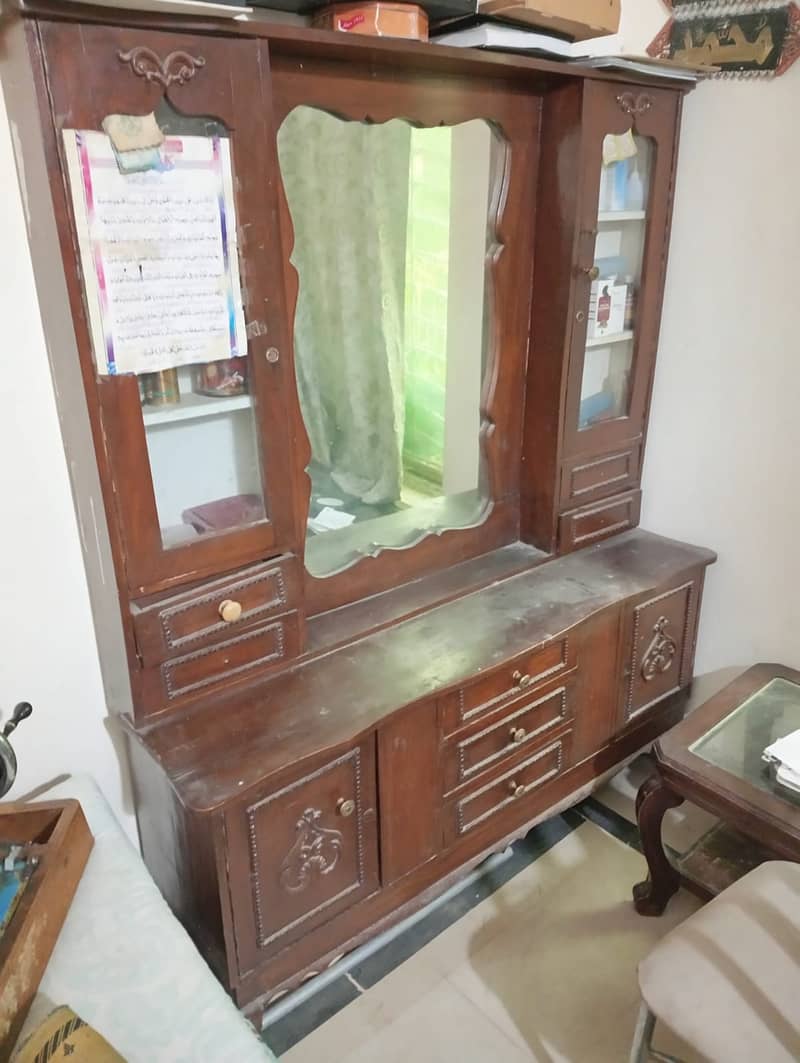 Pure Solid Wood Dressing Table with mirror 1