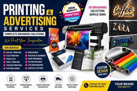 Printing & Advertising Services | Flex | Panaflex | Vinyl | Sign Board