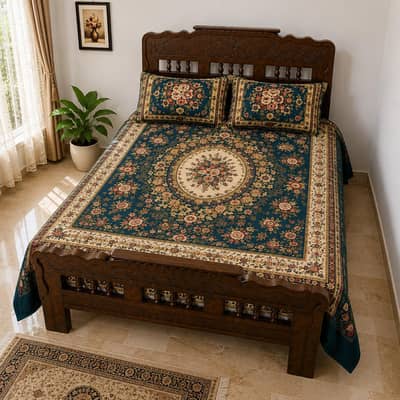 pure wooden only single bed , matress not included