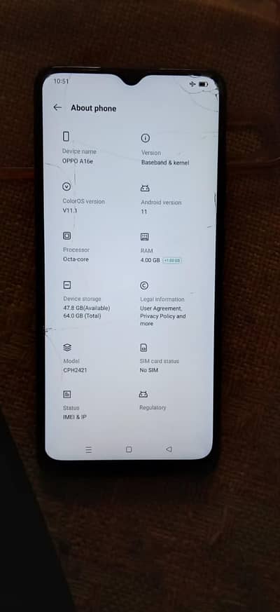 OPPO A16e urgent sale 4/64