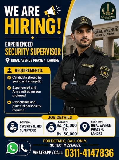 Experienced Security Supervisor Required