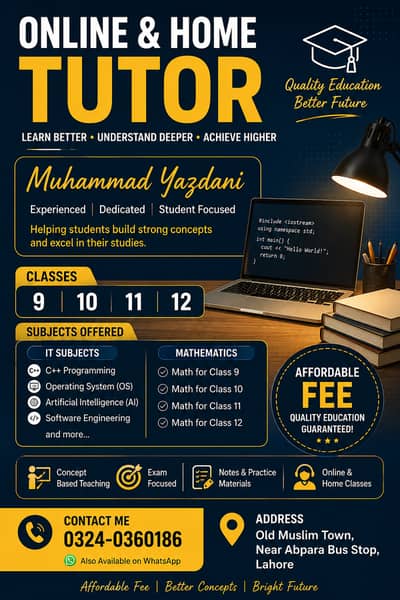 Online and Home Toutor