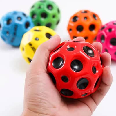 High Bounce Space Ball for Kids Multicolor Rubber