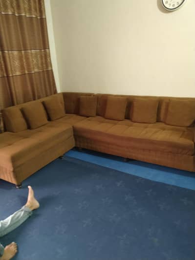 L shape sofa set