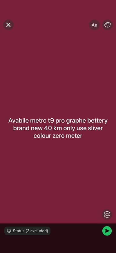 Sell metro t9 pro sliver colour brand new 40km mileage only