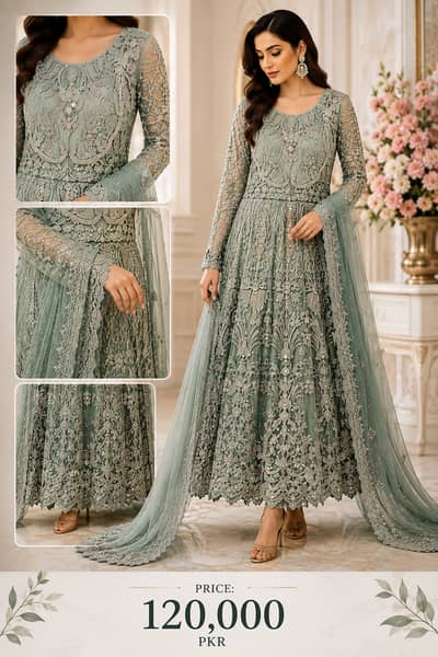 Walima Dress | Wedding Dress | Bridal Dress | Walima Maxi | Mexi