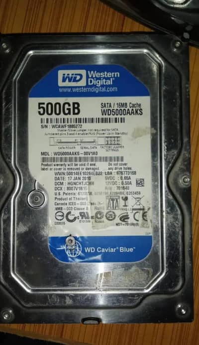WD Urgent sale:500B Internal Hard Drive For Desktop - Tested & Working