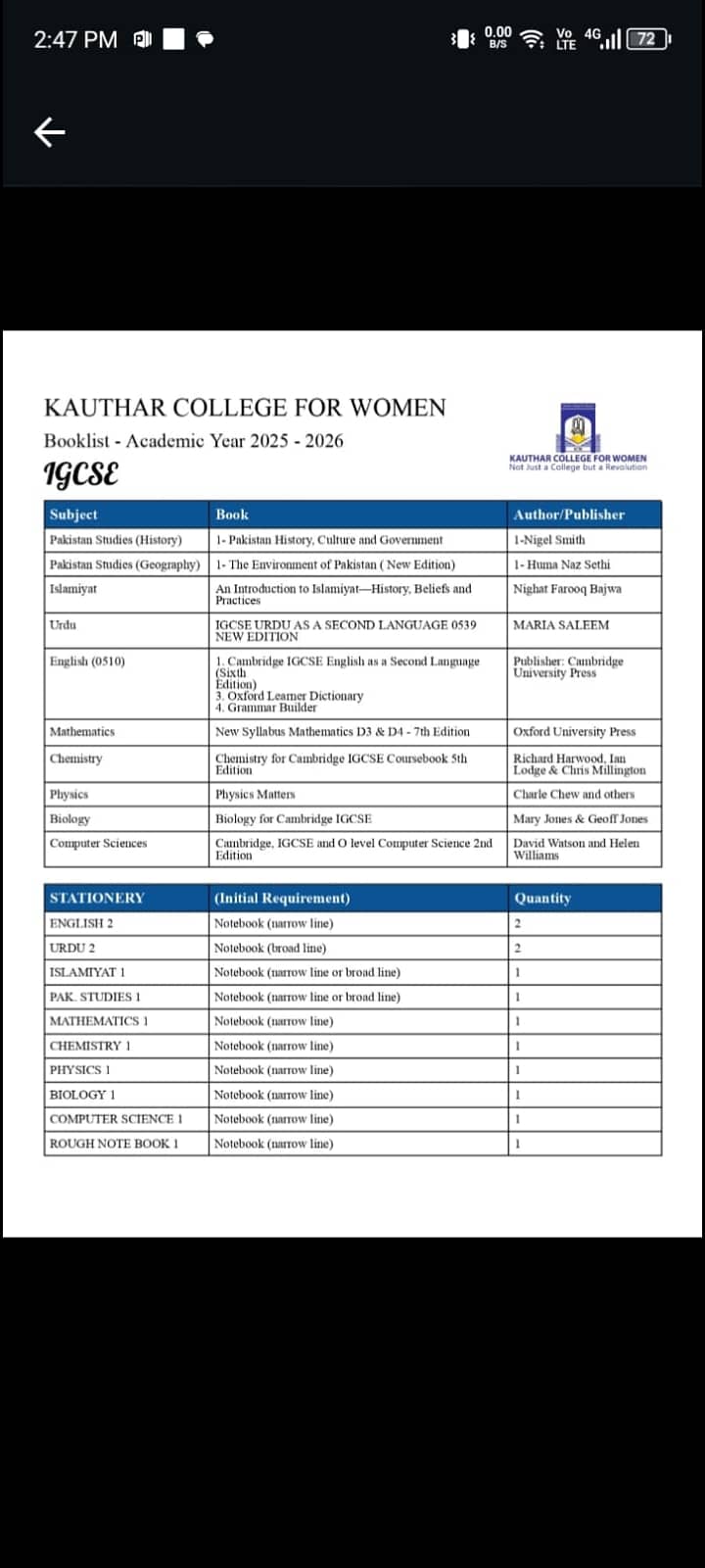 O level course 1