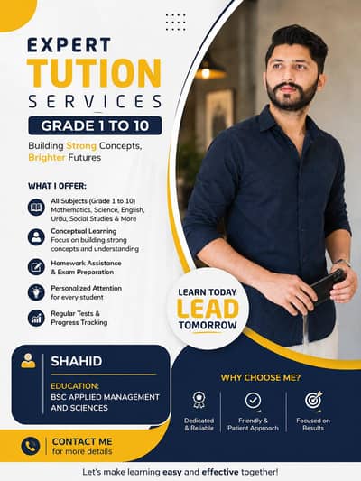 EXPERT TUITION SERVICES Grades 1–10 | Learn • Understand • Excel