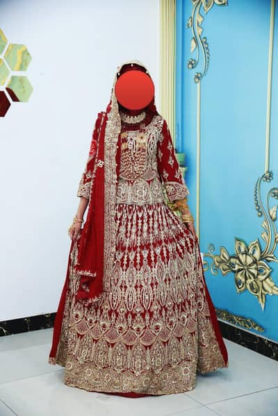 Beautiful Red & Golden Bridal Lehenga – Heavy Embroidered Bridal Dress