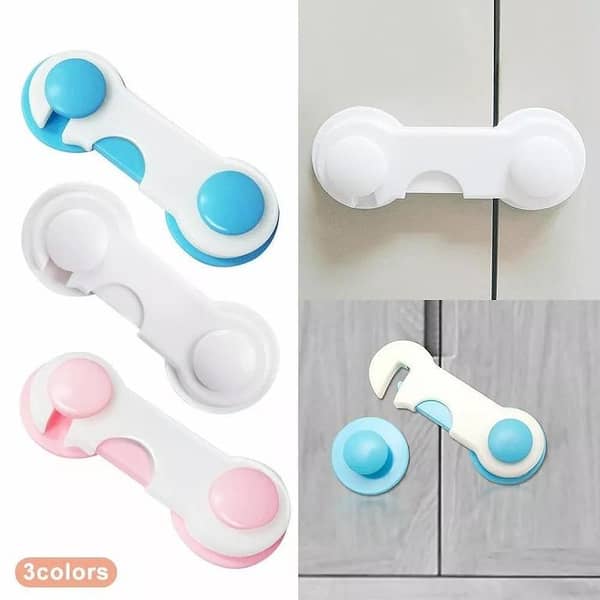 (Pack Of 2) Child Security Kids Box Drawer Cupboard Wardrobe Door Fridge Safety Lock