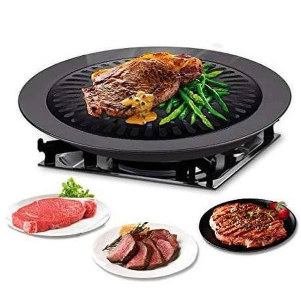 SMOKELESS STOVE TOP GRILL Indoor Barbecue Grill, BBQ / BAR B Q Portable Grill