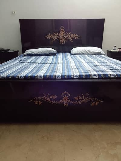 One premium wooden bed set