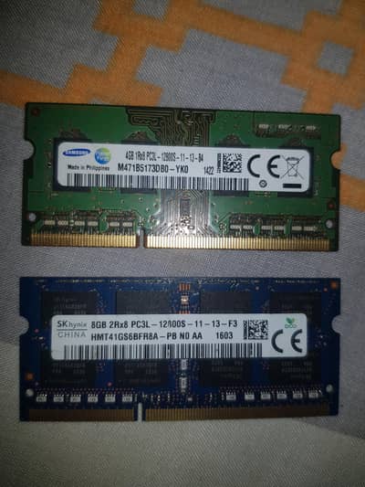 8gb + 4GB DDR3 RAM 1600MHZ