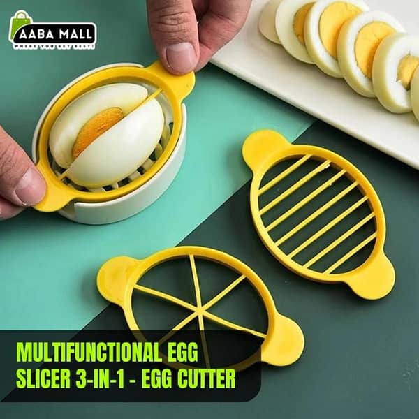 3 in1 Kitchen Tool Egg Cutter Slic er Chopper for Boiled Egg for Home and Restaurant Kitchens
