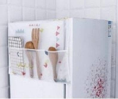 Buy Now - Anti-dust Waterproof Oil-proof Refrigerator Fridge Cover With 6 Pockets Organzier