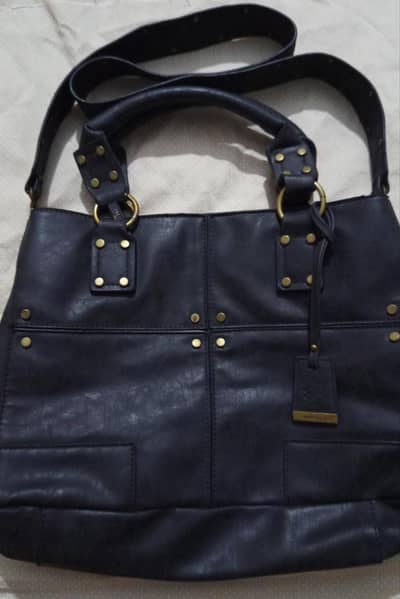 : Original Borsani Firenze Black Leather Tote Bag - 9/10 Condition ---